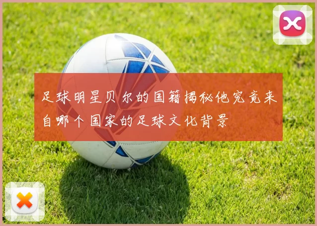 足球明星贝尔的国籍揭秘他究竟来自哪个国家的足球文化背景